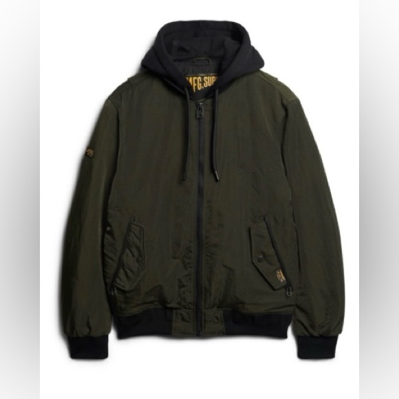 Military Hooded MA1 Jacket XXL fits like LARGE - Picture 6 of 6